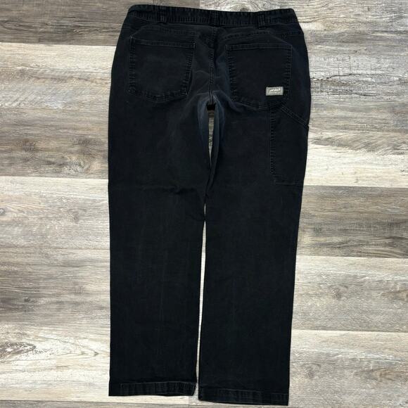 Eddie Bauer Stretch Canvas Black Mens 38x30 Classic Fit Utility Work Pants - Picture 2 of 15
